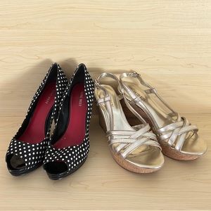 LOT of Shoes Size X2 8 1/2 - 8.5 Ralph Lauren & Nine West